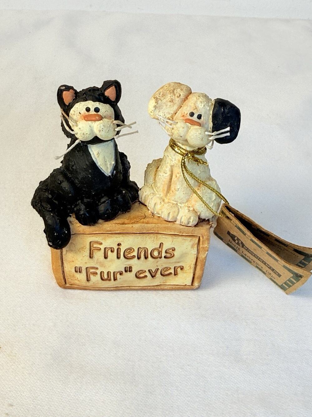 Blossom Bucket Suzi Friends “Fur” Ever Cat Dog Figurine W/ Tag- Read